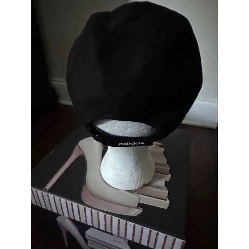 adidas Black Cap with White Logo Patch